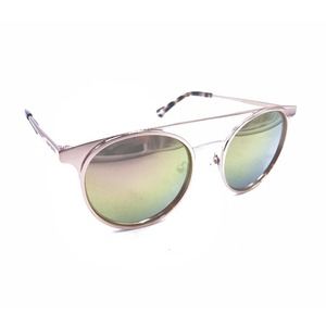 Ramy Brook Rose Gold Metal Round Sunglasses Mirror Gray Lens 52-19 140 Men Women